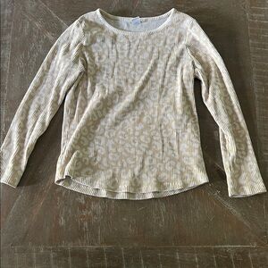 Old Navy Ribbed Cream and Tan Top